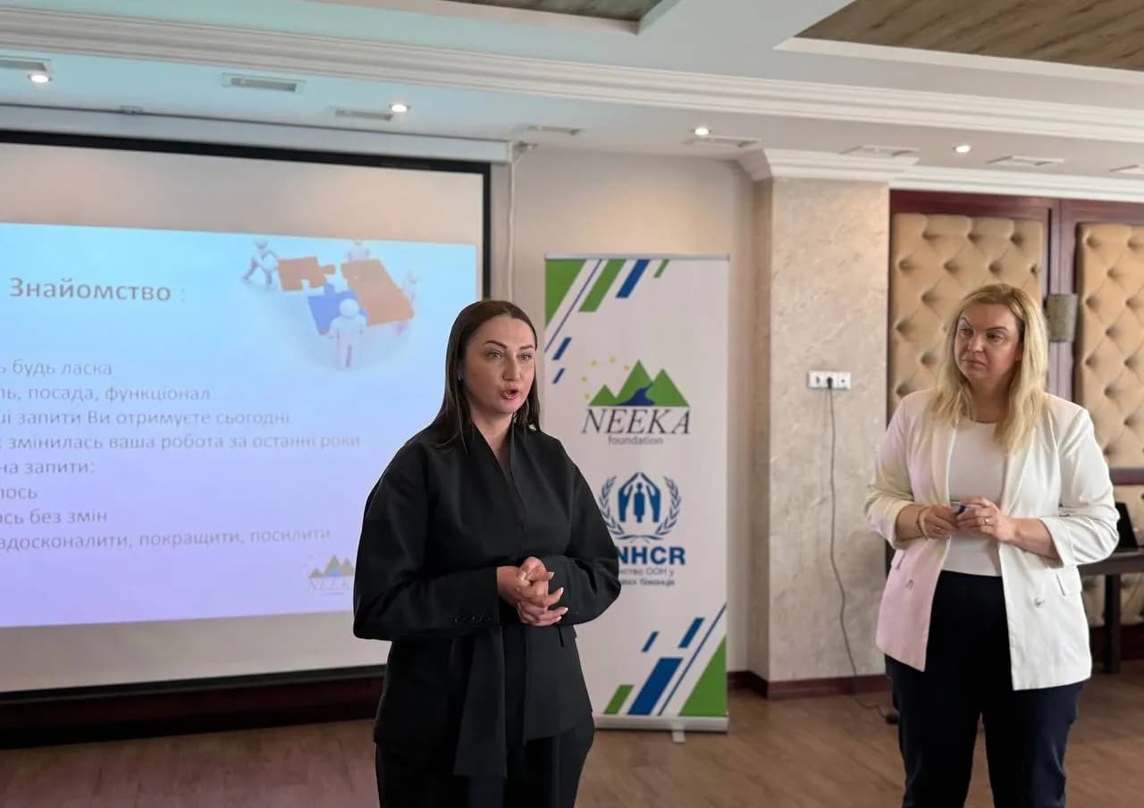 на фото зображена начальниця УПСЗН ШМР Кузьмич Юлія Георгіївна
