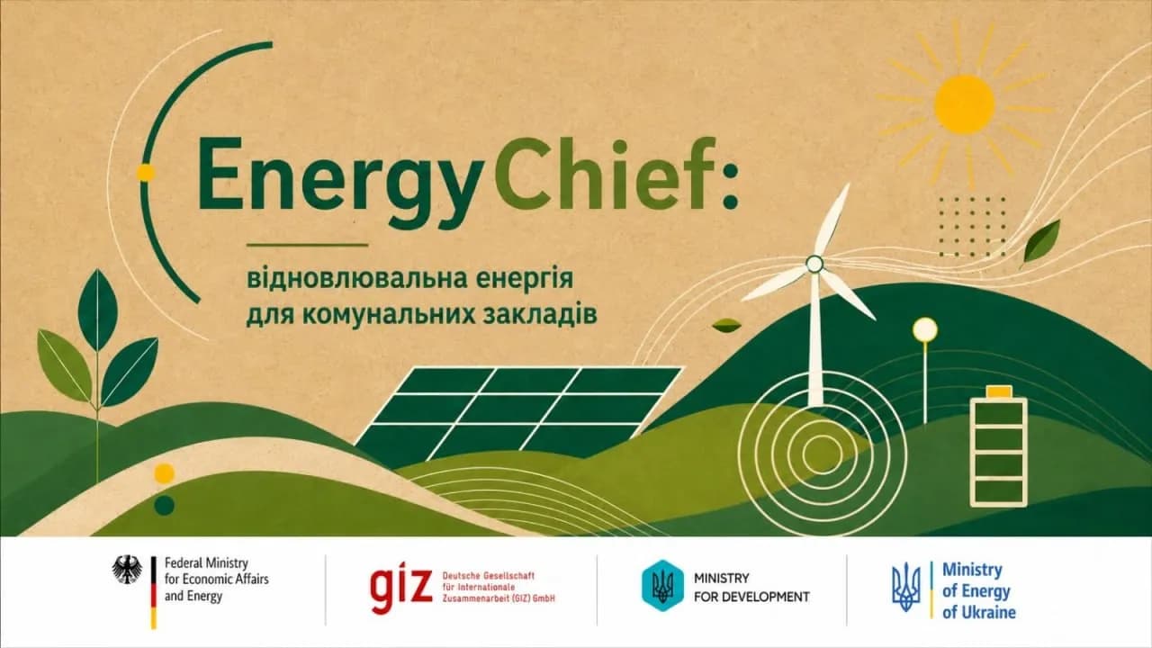 Афіша навчання для учасників навчальної програми EnergyChief з відновлюваної енергетики